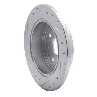 R1 Concepts R1 04-10 Chevrolet Epica (Mexico) Rear Right Drilled & Slotted Silver Brake Rotor