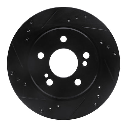 R1 Concepts R1 92-94 Mercedes-Benz E500 Rear Left Drilled & Slotted Black Brake Rotor