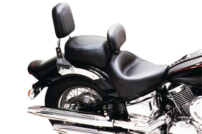 Mustang Motorcycle Mustang 00-11 Yamaha V-Star 1100 Classic,02-11 V-Star 1100 Silverado Touring 2PC Seat- Black