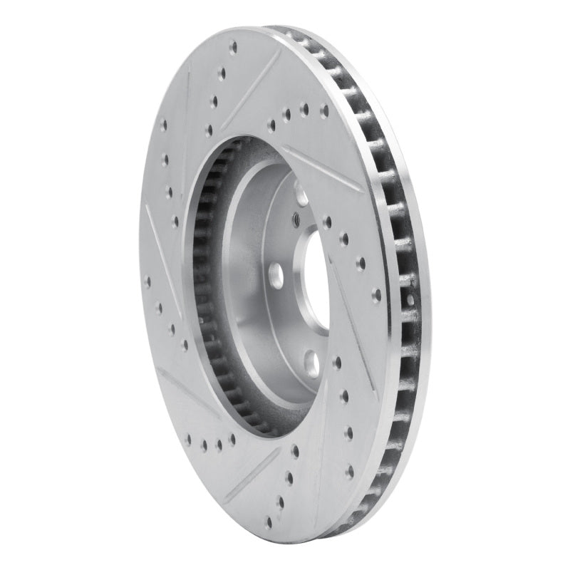 R1 Concepts R1 00-10 Pontiac Vibe Front Right Drilled & Slotted Silver Brake Rotor