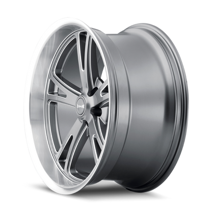 Ridler Wheels Ridler 606 17x7 / 5x114.3 BP / 0mm Offset / 83.82mm Hub Gloss Grey Machined Wheel