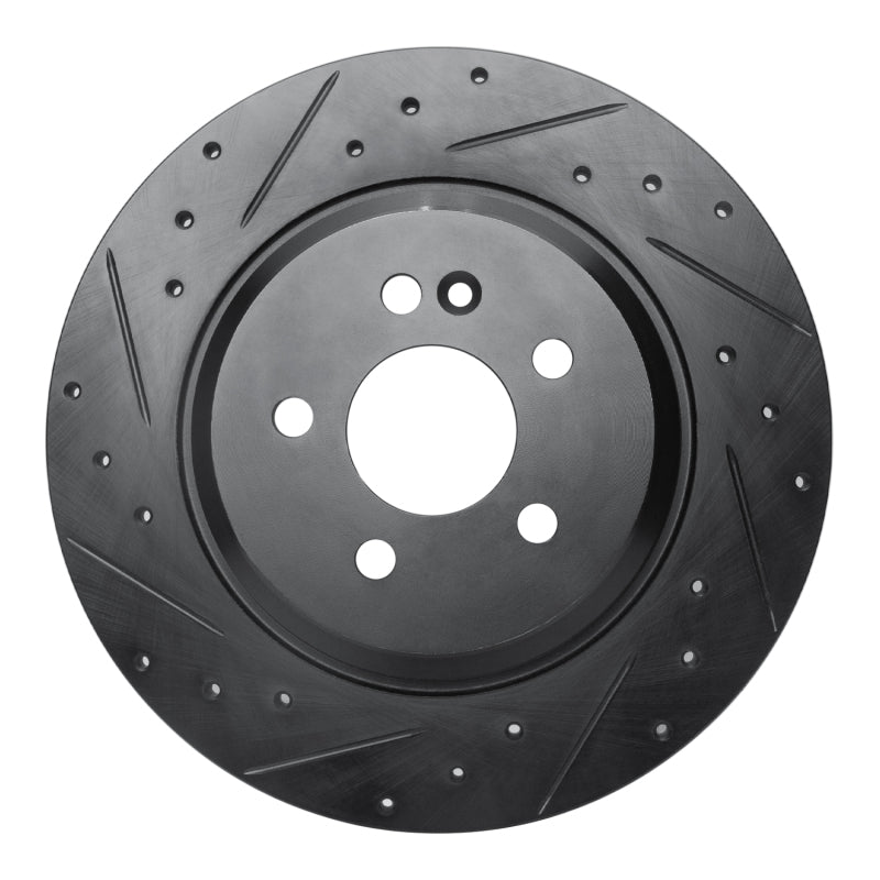 R1 Concepts R1 00-05 Mercedes-Benz ML500 (USA/Canada) Rear Left Drilled & Slotted Black Brake Rotor