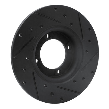 R1 Concepts R1 74-84 Ford COURIER (USA/Canada) Front Left Drilled & Slotted Black Brake Rotor