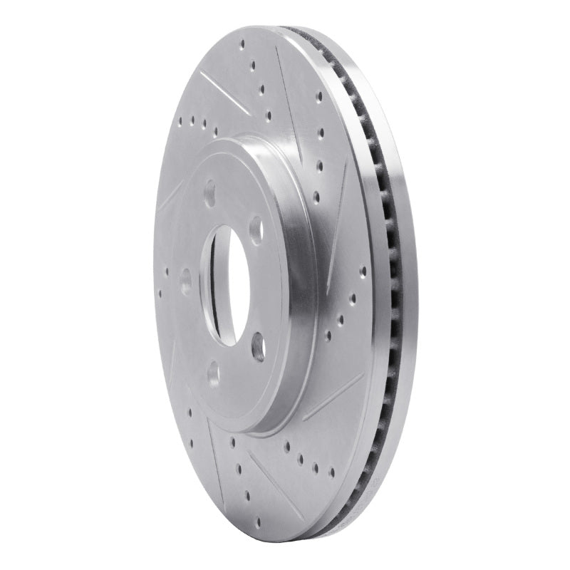 R1 Concepts R1 03-11 Ford Crown Victoria Front Right Drilled & Slotted Silver Brake Rotor