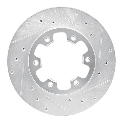 R1 Concepts R1 83-85 Nissan 720 DATSUN Front Right Drilled & Slotted Silver Brake Rotor