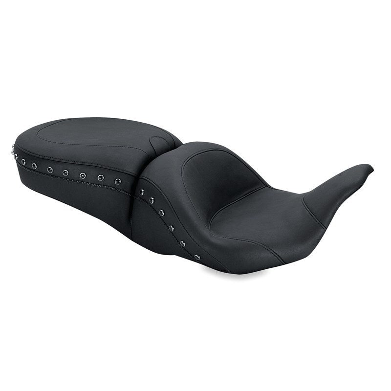Mustang Motorcycle Mustang 08-21 Harley Electra Glide,Rd Glide,Rd King Str Glide Lowdown 1PC Seat Black Pearls - Black