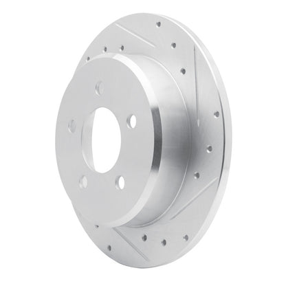R1 Concepts R1 97-07 Chrysler Town & Country Rear Right Drilled & Slotted Silver Brake Rotor