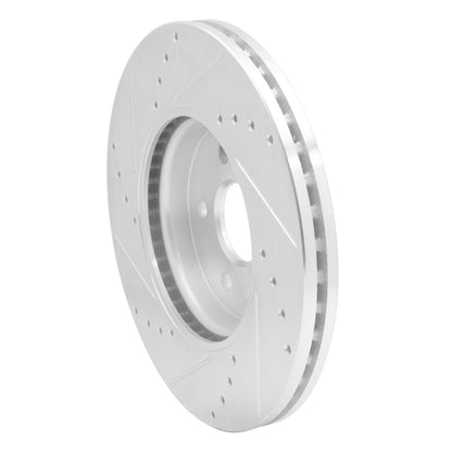 R1 Concepts R1 13-22 Buick Encore Front Right Drilled & Slotted Silver Brake Rotor