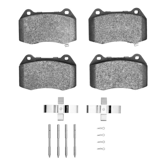 R1 Concepts R1 04-06 Nissan Sentra Front Semi Met Pads & Hardware Kit