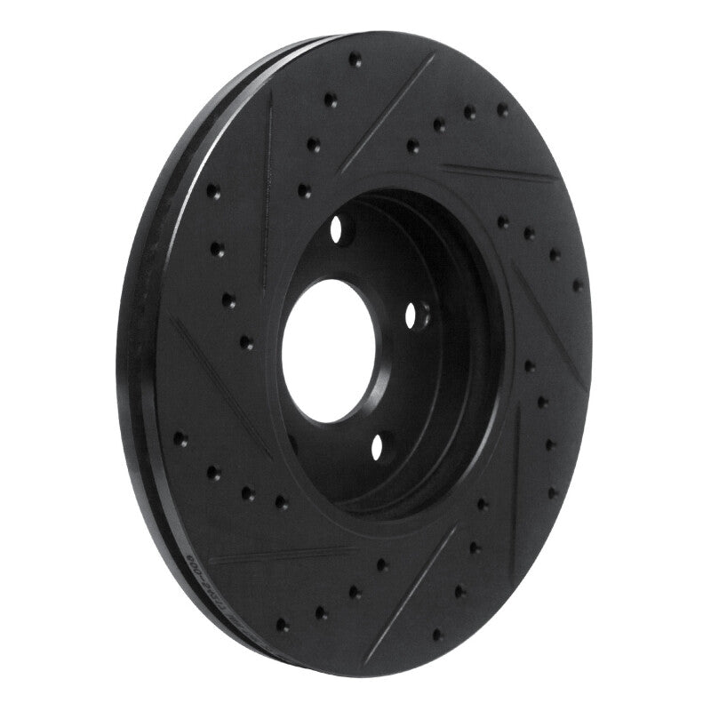 R1 Concepts R1 10-13 Ford Transit Connect Front Right Drilled & Slotted Black Brake Rotor