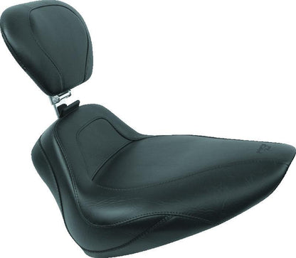 Mustang Motorcycle Mustang 00-15 Harley Softail Standard Rear Tire Sport Touring Solo Seat w/Driver Backrest - Black