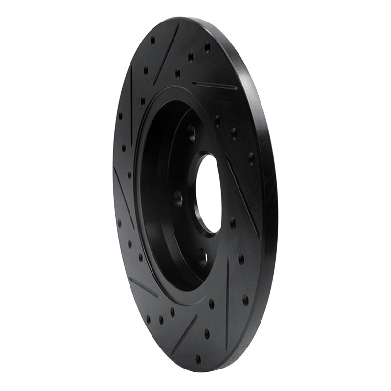 R1 Concepts R1 01-08 Ford Mondeo (Mexico) Rear Right Drilled & Slotted Black Brake Rotor