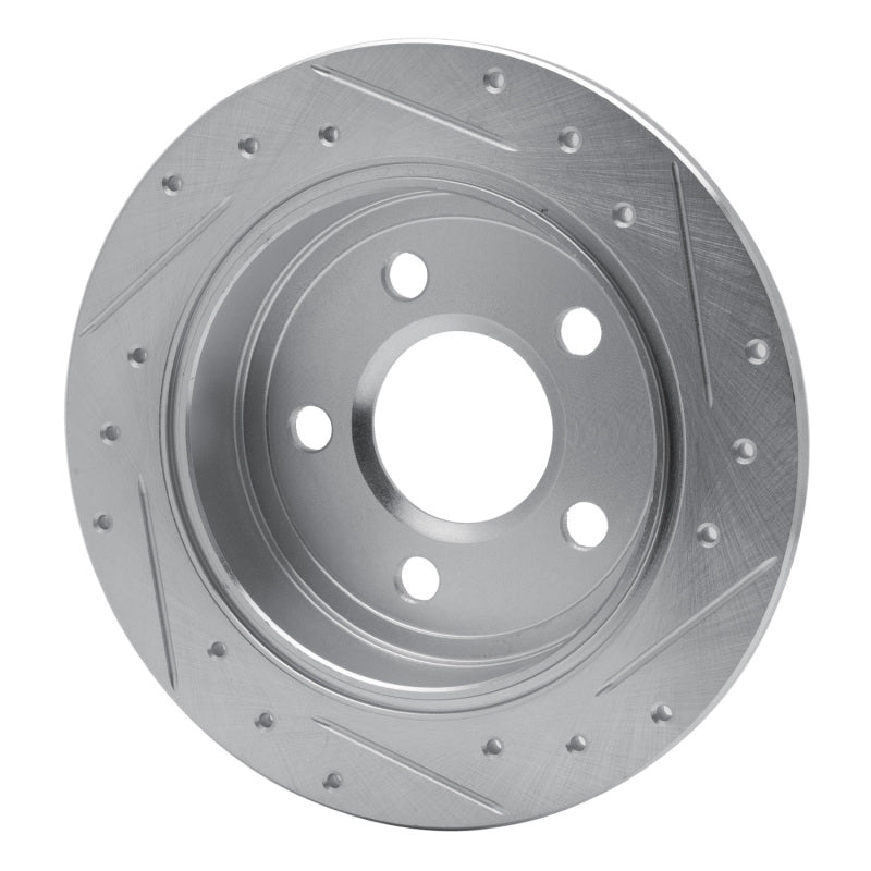 R1 Concepts R1 97-05 Buick Century Rear Left Drilled & Slotted Silver Brake Rotor