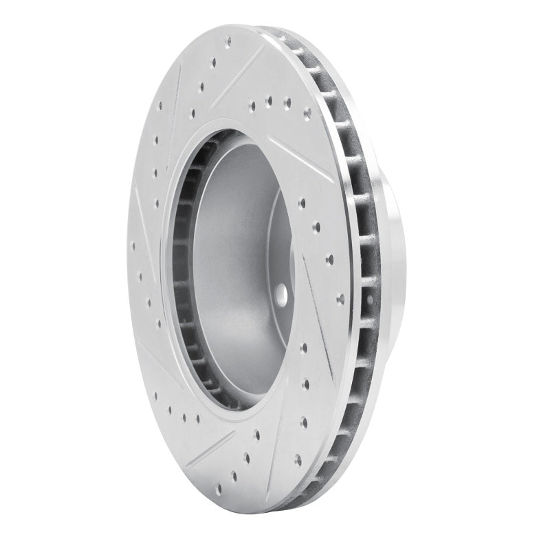 R1 Concepts R1 82-89 BMW 535I Front Right Drilled & Slotted Silver Brake Rotor