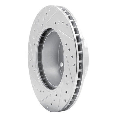 R1 Concepts R1 82-89 BMW 535I Front Right Drilled & Slotted Silver Brake Rotor