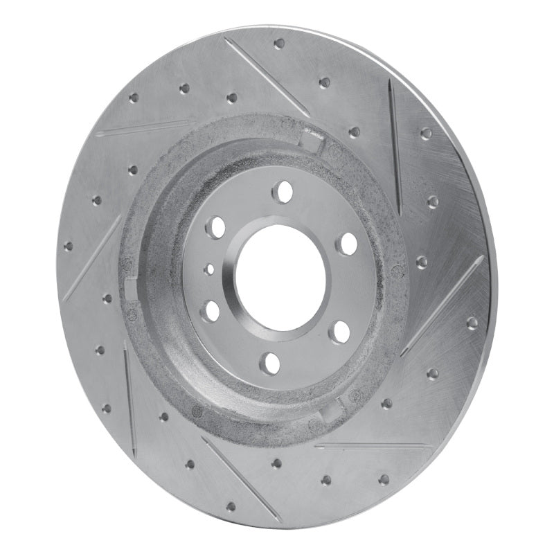 R1 Concepts R1 11-15 VPG MV-1 Rear Left Drilled & Slotted Silver Brake Rotor