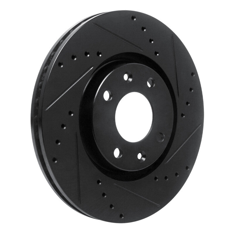 R1 Concepts R1 03-25 Peugeot Partner (Mexico) Front Right Drilled & Slotted Black Brake Rotor