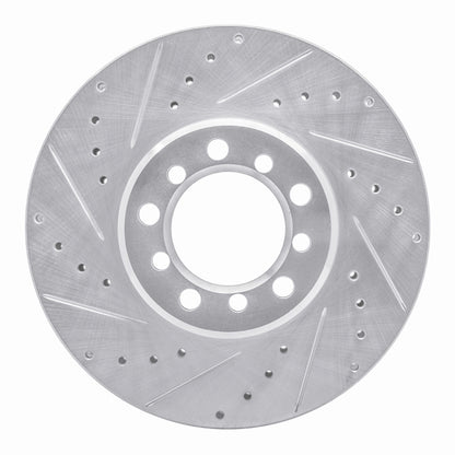 R1 Concepts R1 85-91 Mercedes-Benz 300SD Front Left Drilled & Slotted Silver Brake Rotor