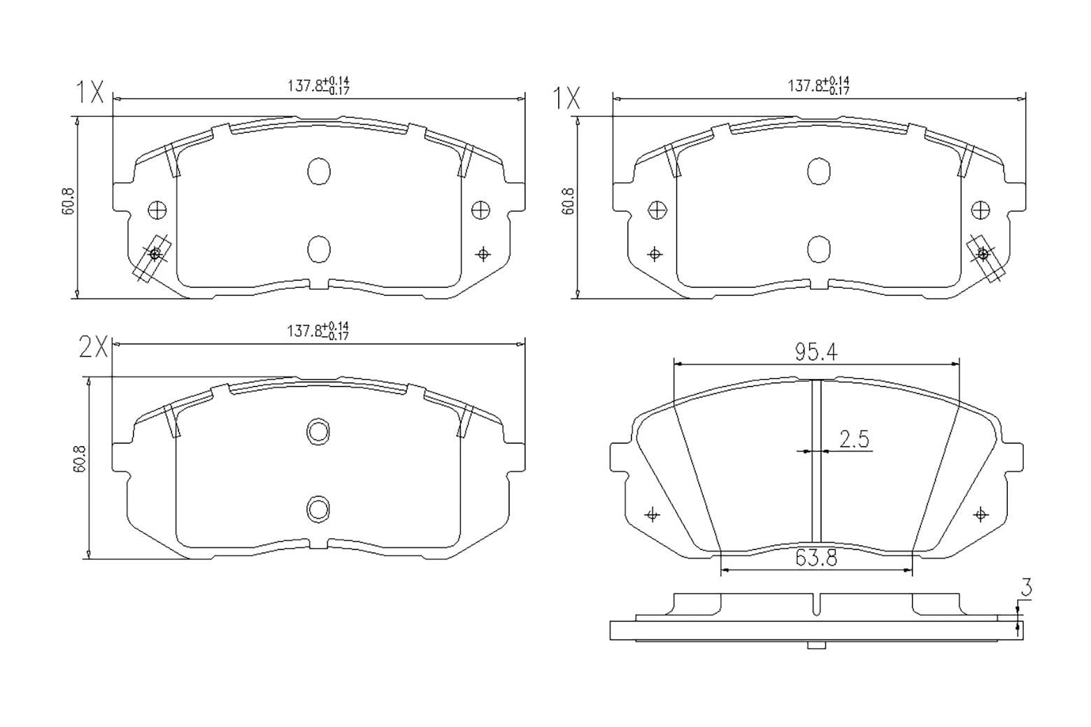 BOGAP Y8210169 Brake Pad Set, Disc Brake