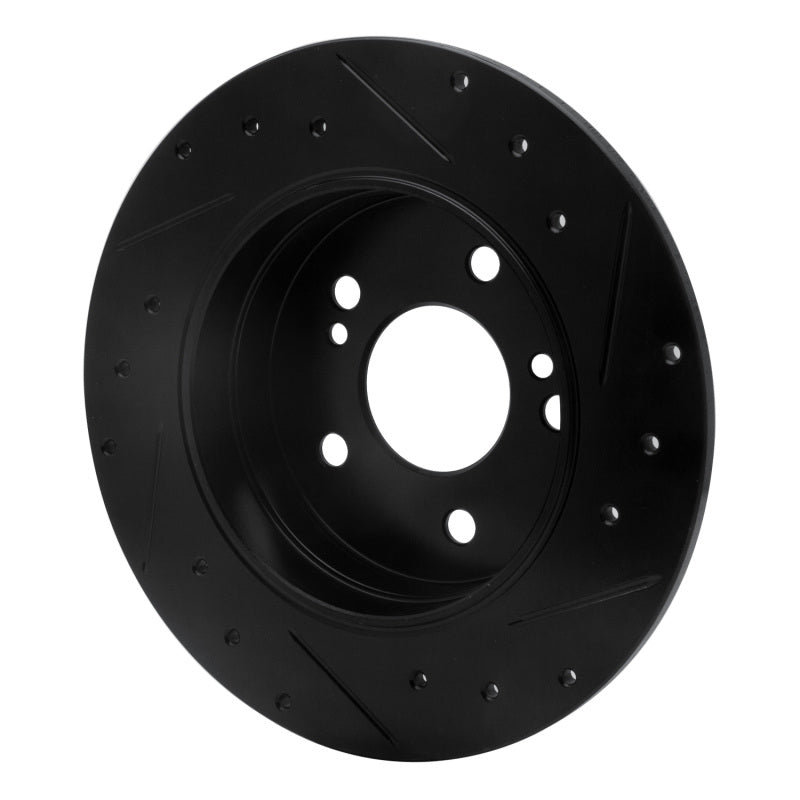 R1 Concepts R1 01-03 Hyundai XG350 Front Left Drilled & Slotted Black Brake Rotor