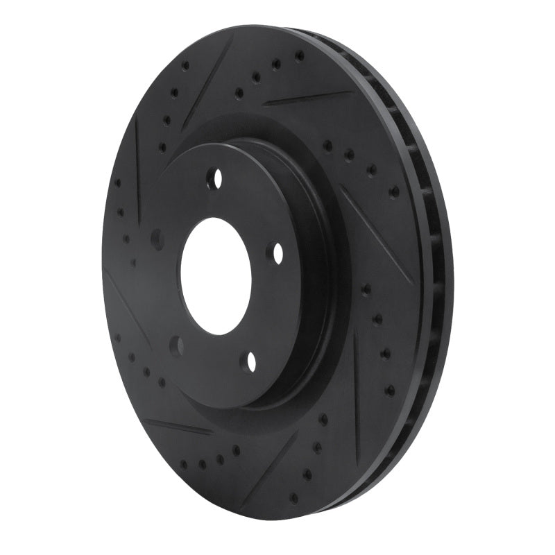 R1 Concepts R1 07-25 Chrysler 200 Front Left Drilled & Slotted Black Brake Rotor