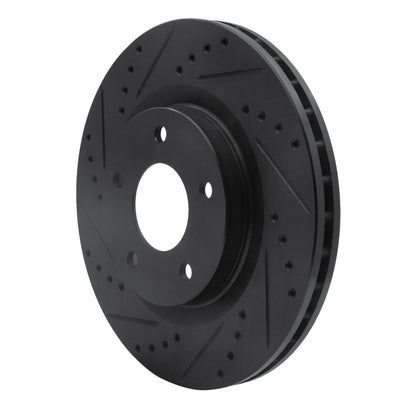 R1 Concepts R1 07-25 Chrysler 200 Front Left Drilled & Slotted Black Brake Rotor