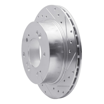 R1 Concepts R1 07-09 Kia SORENTO Rear Right Drilled & Slotted Silver Brake Rotor