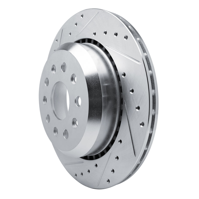R1 Concepts R1 20-25 Jeep Wrangler Rear Left Drilled & Slotted Silver Brake Rotor