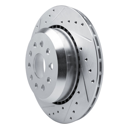 R1 Concepts R1 20-25 Jeep Wrangler Rear Left Drilled & Slotted Silver Brake Rotor