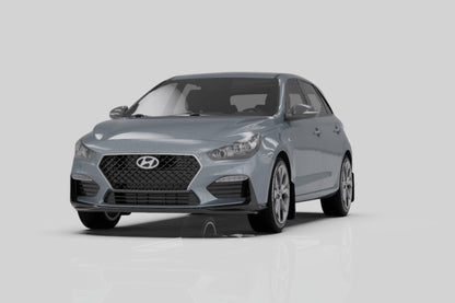 Rally Armor 19-21 Hyundai Elantra GT N Line/i30 White UR Mud Flap w/Black Logo