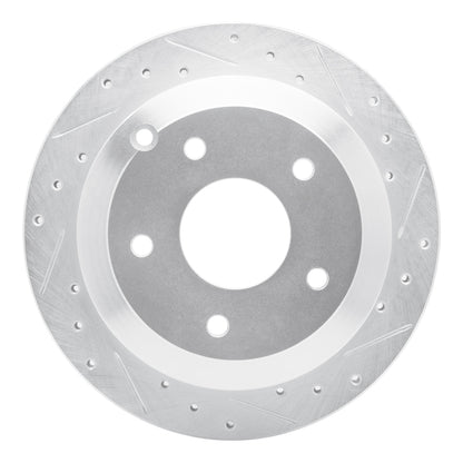 R1 Concepts R1 05-06 Pontiac GTO Rear Right Drilled & Slotted Silver Brake Rotor
