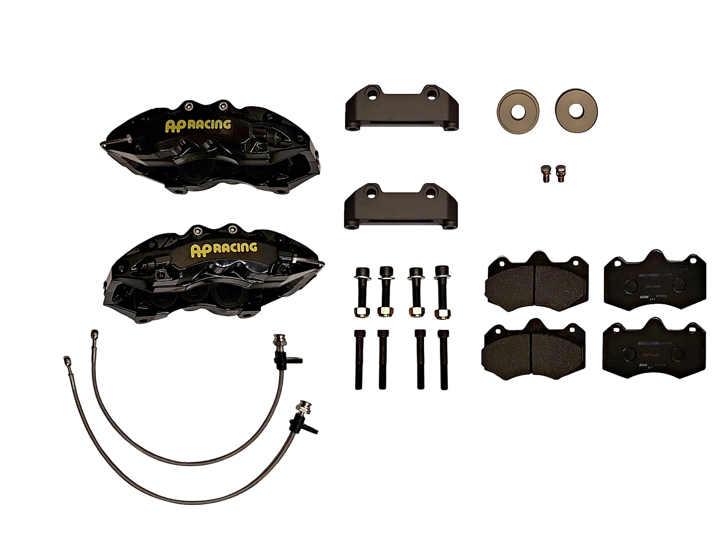 AP RACING CP5108-1003 BRAKE KIT (4-PISTON REAR AXLE FOR OEM ROTOR) FOR MITSUBISHI EVO4-9 BLACK CALIPER