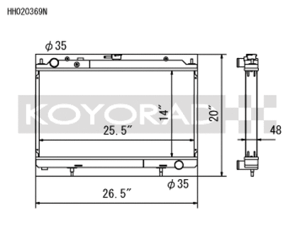 Koyo 95-02 Nissan Silvia S14/S15 2.0L Turbo Radiator