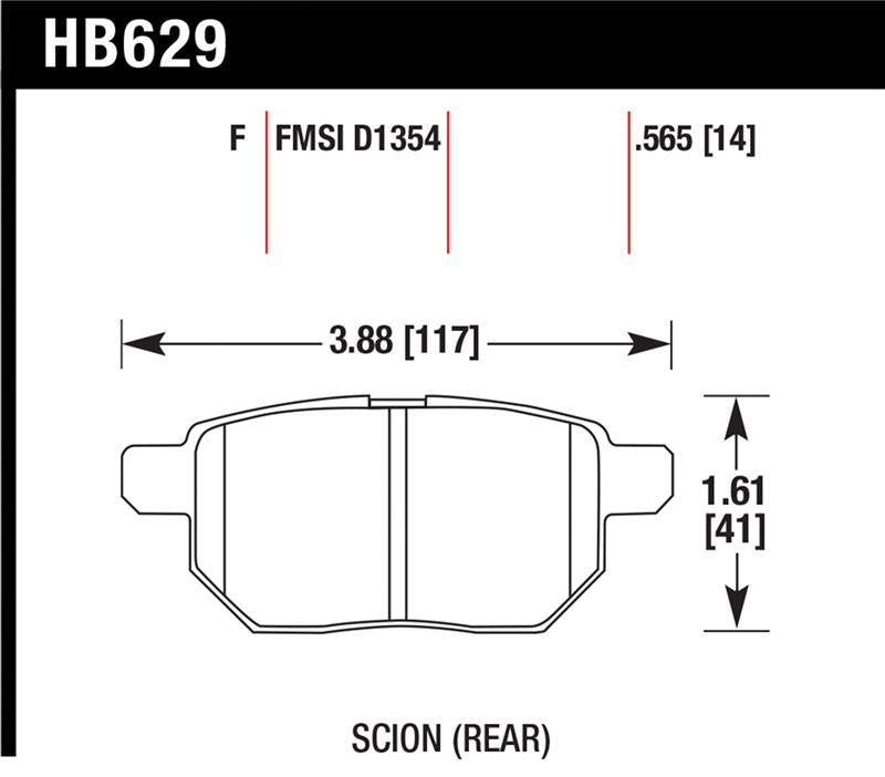 Hawk Performance Hawk 08-11 Scion xB / 09-10 Toyota Corolla / 09-10 Matrix / 10 Prius  HPS Street Rear Brake Pads