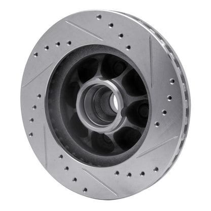 R1 Concepts R1 93-93 Ford Mustang Front Left Drilled & Slotted Silver Brake Rotor