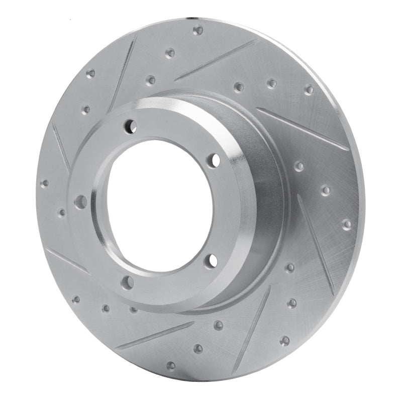 R1 Concepts R1 74-99 Land Rover Discovery Front Left Drilled & Slotted Silver Brake Rotor