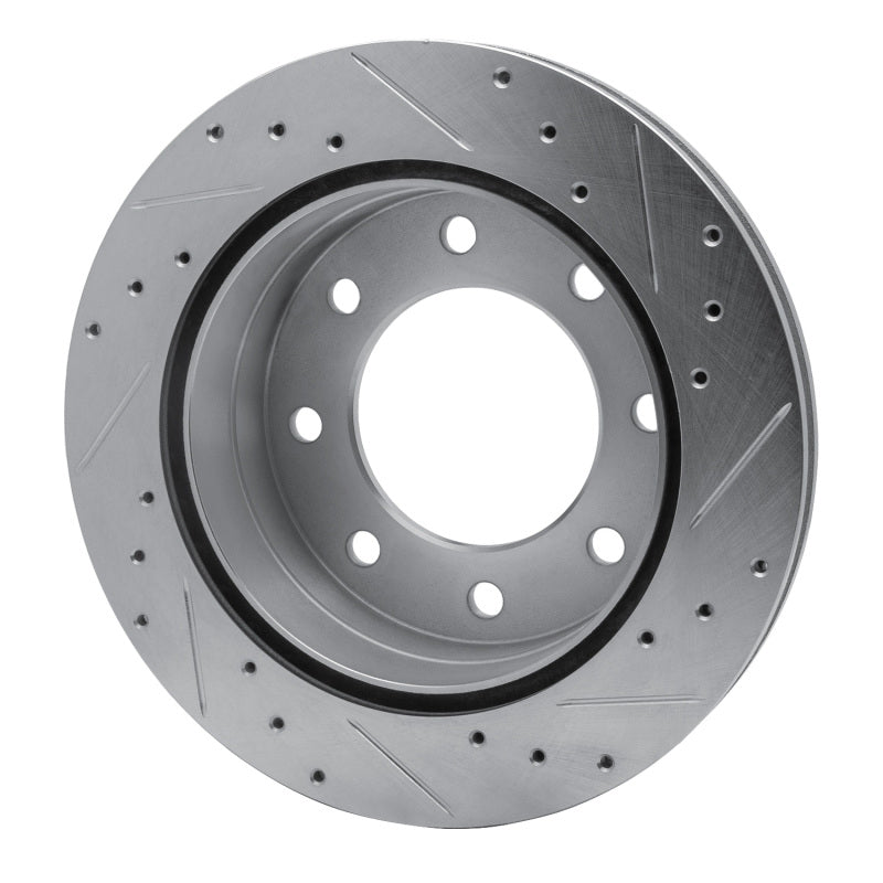 R1 Concepts R1 03-05 Chevrolet Silverado 1500 Rear Left Drilled & Slotted Silver Brake Rotor