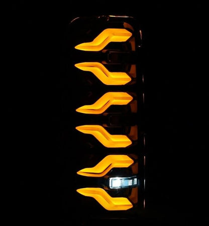 AlphaRex 87-96 Ford Bronco/F-150 Luxx-Series LED Tail Lights - Black