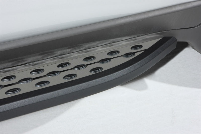 Dee Zee Universal Running Board Universal Cross Utility Vehicle NXc (Stainless Top w Blk Trim)