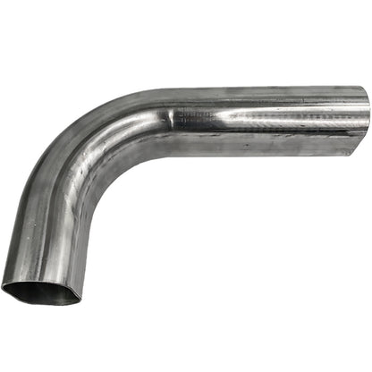 Granatelli Motor Sports Granatelli 3in Oval Stainless Steel Vertical Radius 90 Deg bend 4.5in Bend Radius Tubing