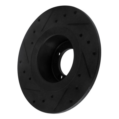 R1 Concepts R1 67-76 BMW 1600 Front Right Drilled & Slotted Black Brake Rotor