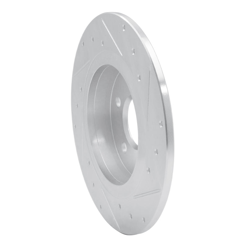 R1 Concepts R1 14-20 Infiniti QX30 Rear Left Drilled & Slotted Silver Brake Rotor