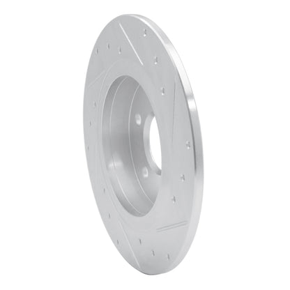 R1 Concepts R1 14-20 Infiniti QX30 Rear Left Drilled & Slotted Silver Brake Rotor