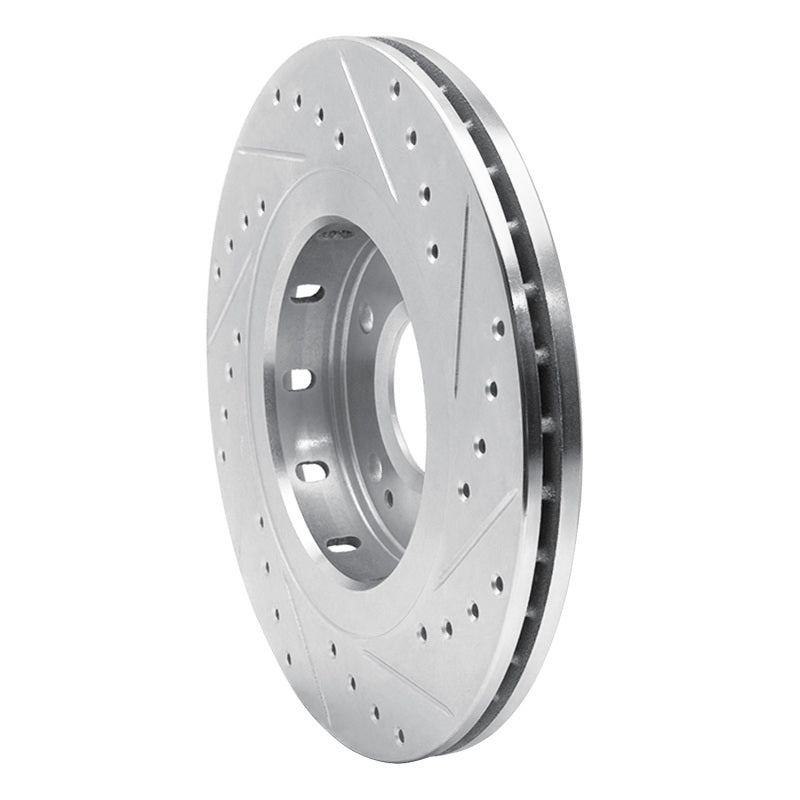 R1 Concepts R1 05-22 Mitsubishi Outlander Front Left Drilled & Slotted Silver Brake Rotor