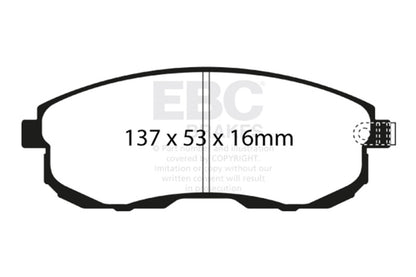 EBC 02-03 Infiniti G20 2.0 Yellowstuff Front Brake Pads