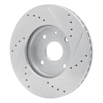 R1 Concepts R1 04-10 Chevrolet Epica (USA/Canada) Front Left Drilled & Slotted Silver Brake Rotor