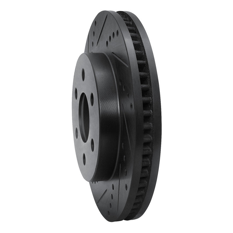 R1 Concepts R1 98-99 Cadillac DEVILLE Front Left Drilled & Slotted Black Brake Rotor