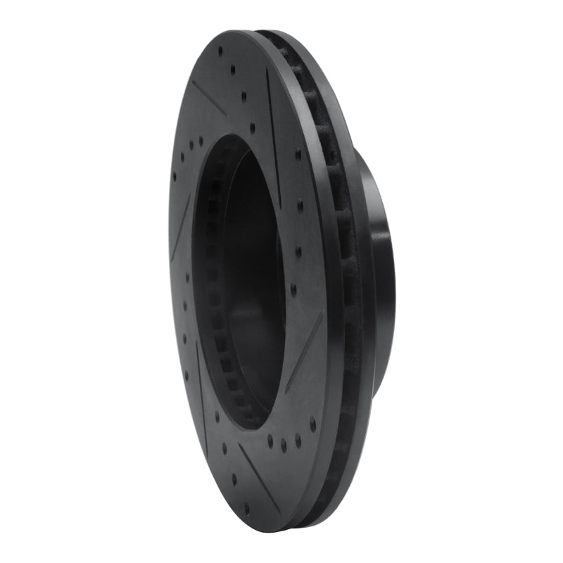 R1 Concepts R1 95-97 Ford Crown Victoria Front Left Drilled & Slotted Black Brake Rotor