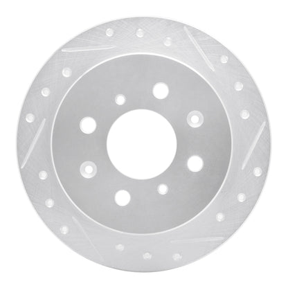 R1 Concepts R1 88-01 Acura Integra Rear Right Drilled & Slotted Silver Brake Rotor