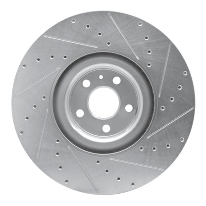 R1 Concepts R1 16-26 Volvo XC90 Front Left Drilled & Slotted Silver Brake Rotor